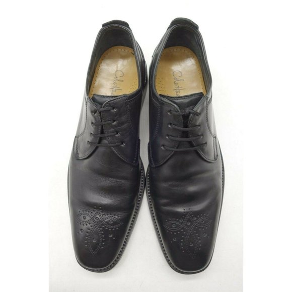 Cole Haan Black Leather Lace Up Dress Oxfords Shoes Men\'s 8.5 M